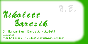 nikolett barcsik business card